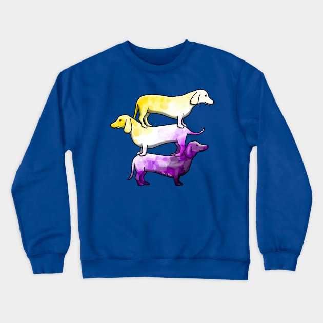 Wiener Goggies Enby Crewneck Sweatshirt by Art by Veya